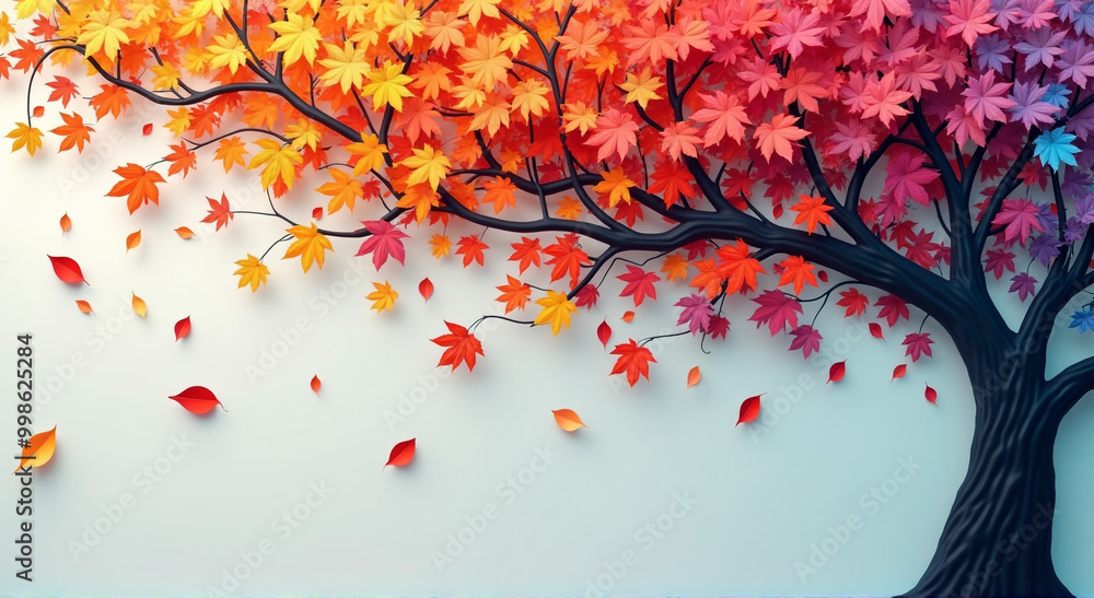 Wall mural autumn tree in the park