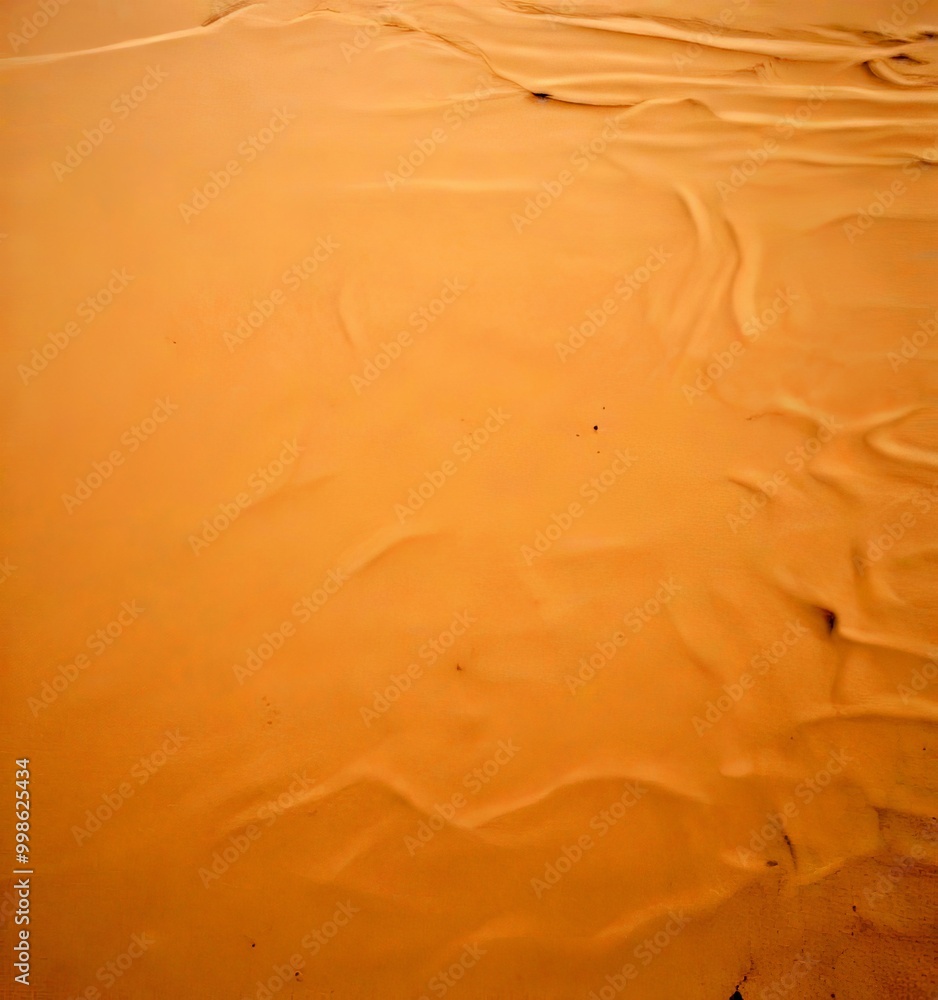 Poster a close-up view sandy beach, with the sand's surface rippled and disturbed, creating a sense of move