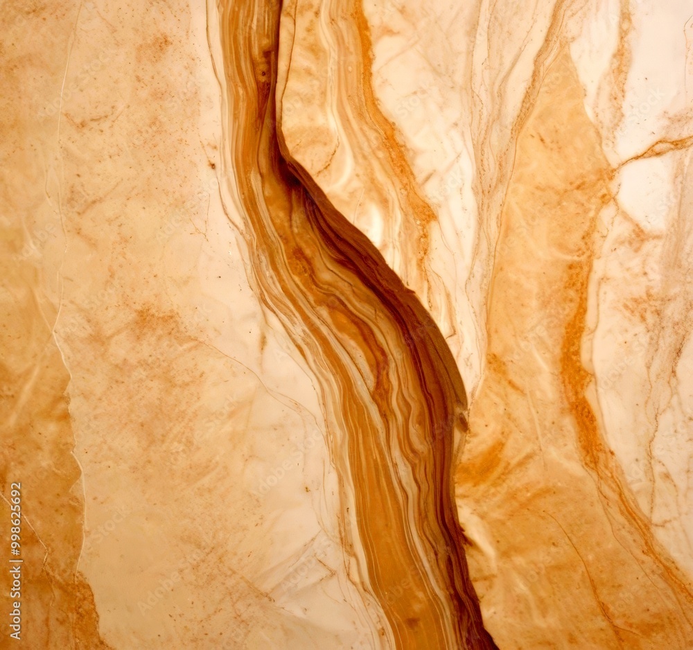 Poster a close-up view marble surface with a unique pattern of light and dark brown marble veins