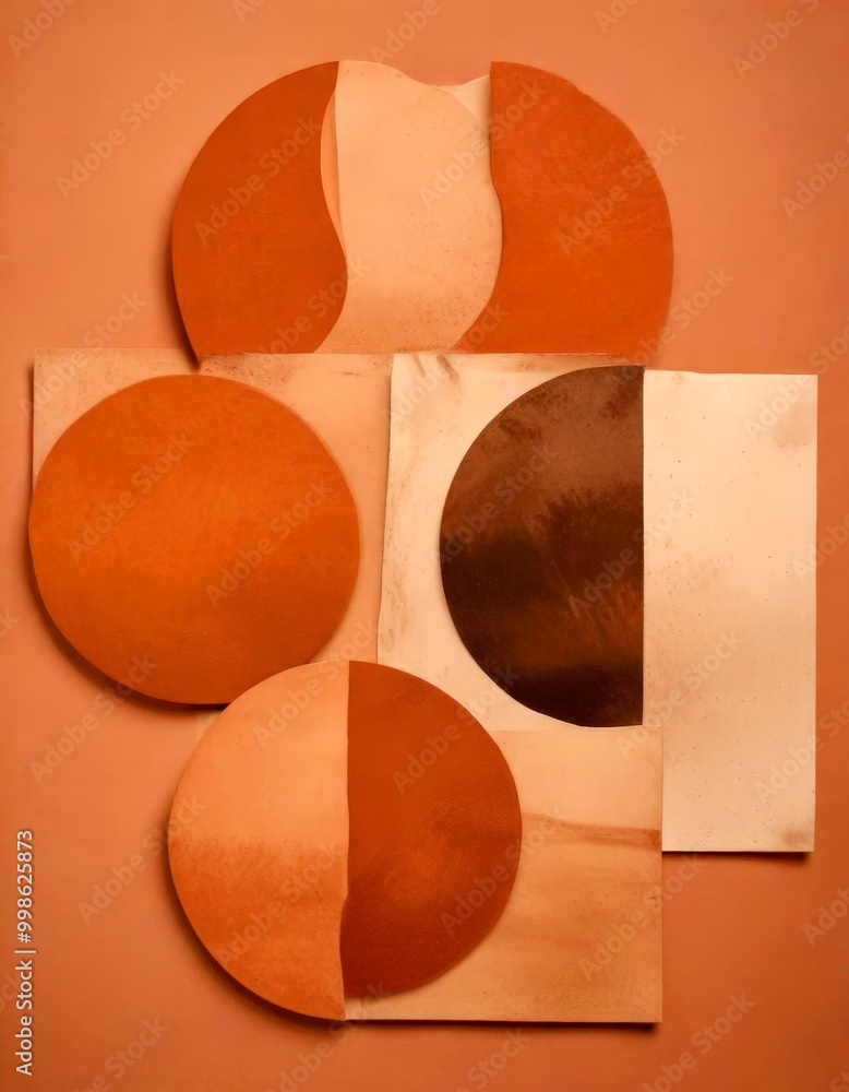 Leinwandbilder a collection of abstract shapes and forms, including circles, squares, and rectangles, arranged in a