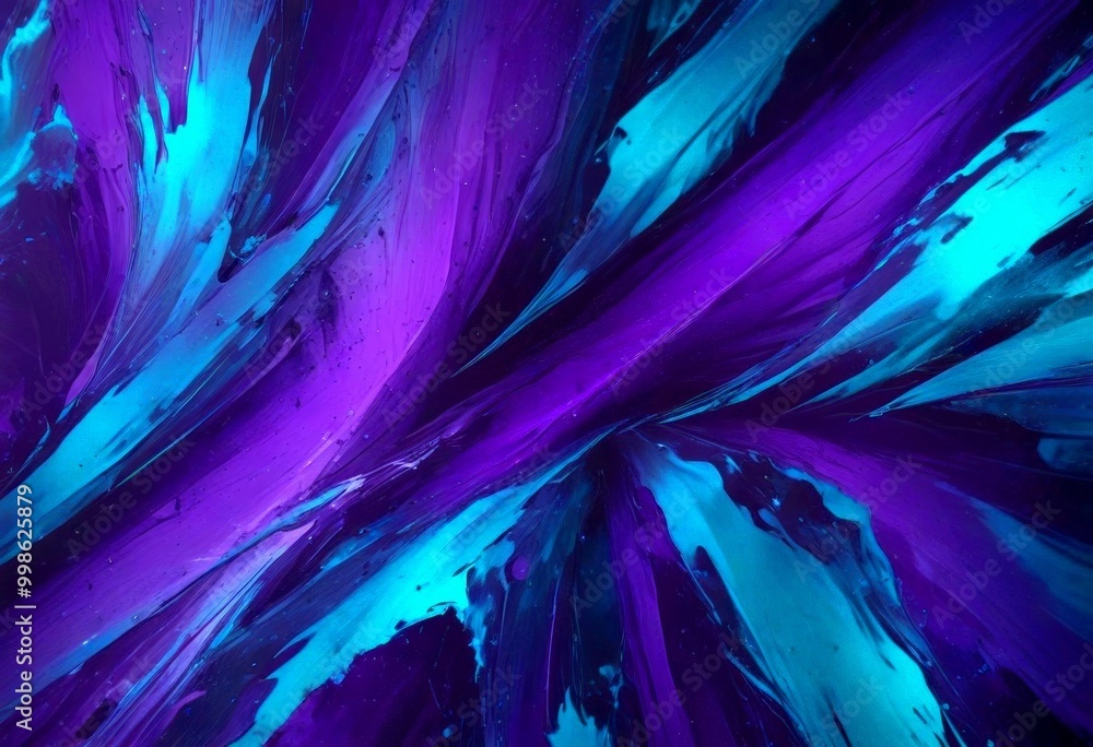 Fototapete a vibrant abstract pattern with swirling lines and splashes of blue and purple paint, creating a dynamic and visually striking composition