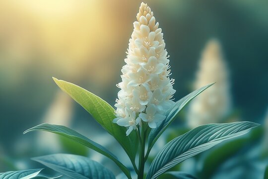 Lush and Vibrant Arrowroot Plant with Green Leaves and Bright Colors in a Natural Setting