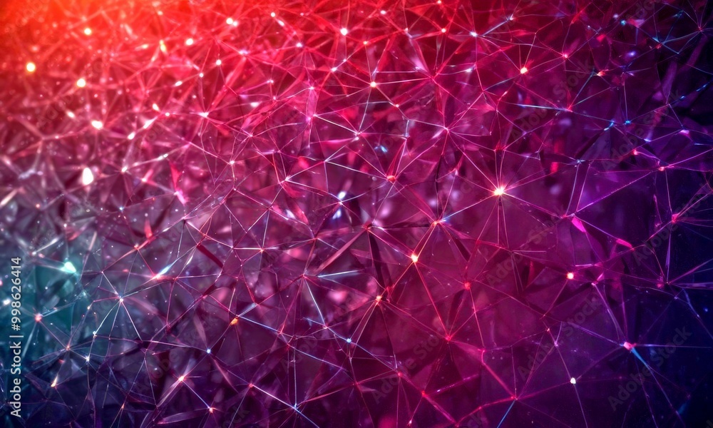 Fototapete a digital illustration complex network of interconnected lines and points, creating a visually striking abstract pattern The lines and points vary