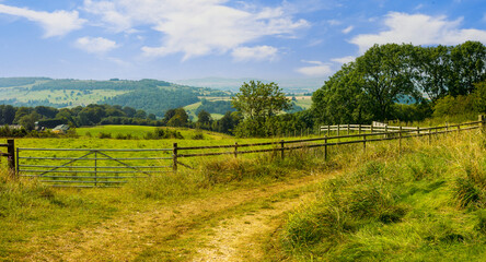 landscape farmland cotswolds gloucestershire england uk