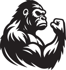 gorilla silhouette design