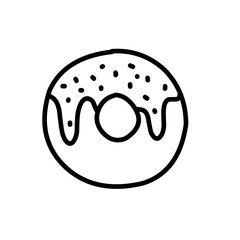 hand drawn donut outline