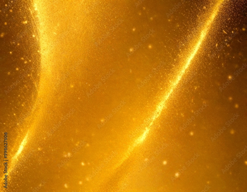 Poster a close-up view golden, textured surface with a subtle shimmering effect, resembling a wave or a flowing liquid