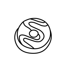 hand drawn donut outline
