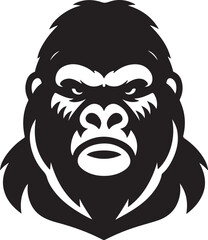 gorilla silhouette icon design with white background