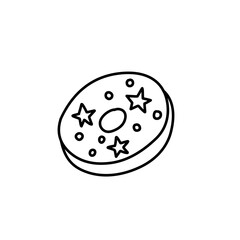 hand drawn donut outline