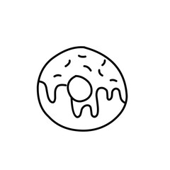 hand drawn donut outline