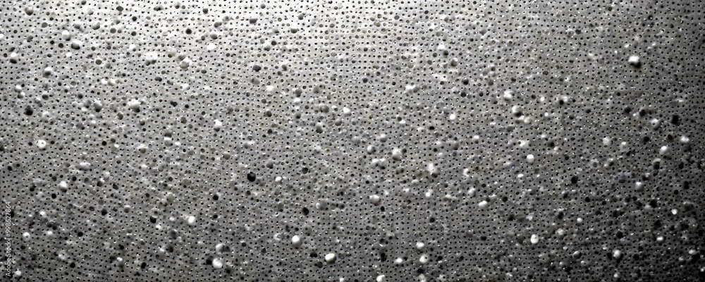 Poster a close-up view textured surface with numerous small, irregularly shaped dots or specks, creating a sense of depth and dimensionality