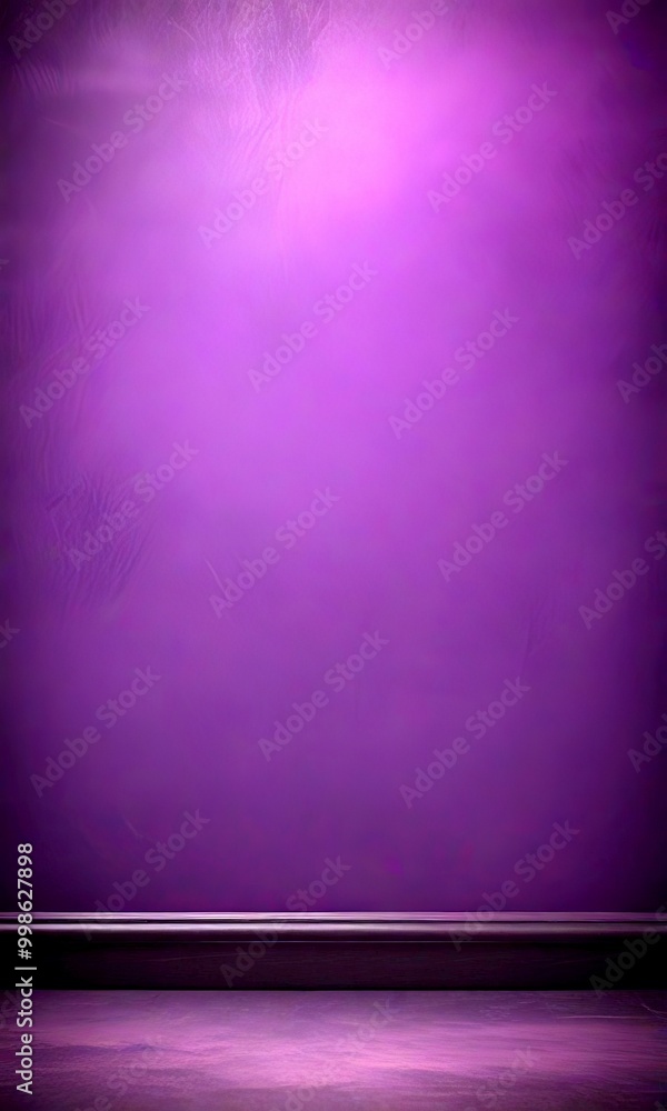 Poster a purple wall with a black baseboard and a white line running along the bottom edge