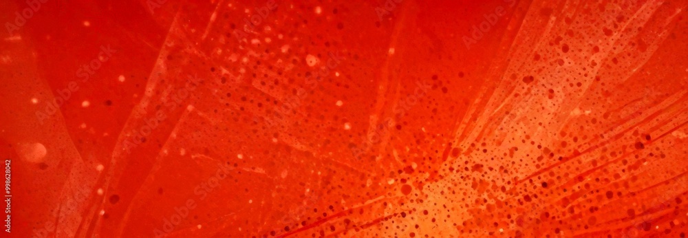 Fototapete a close-up view red and orange abstract pattern with small dots and lines, creating a dynamic and textured appearance