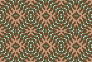 Ethnic Decoration Ikat Pattern Sareefolk Embroidery, Aztec Geometric Ornament Print. Design for Carpet, Wallpaper, Clothing, Wrapping, Fabric