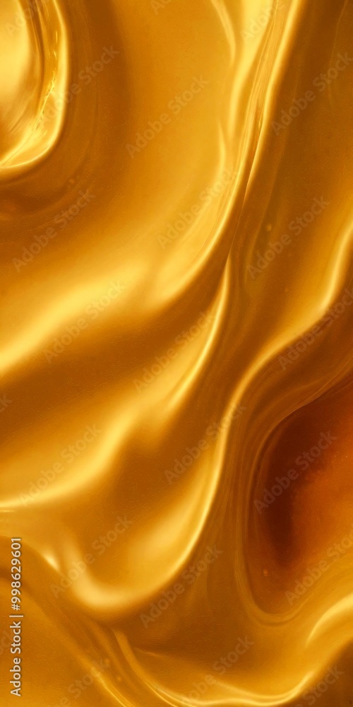 Aufkleber a close-up view golden, flowing fabric with a subtle texture, creating a sense of movement and depth