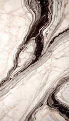 a close-up view marble surface with a swirling pattern of black and white marble