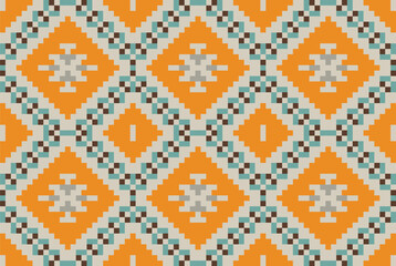 Turkish Abstract Geometric Pattern Designfolk Embroidery, Aztec Geometric Ornament Print. Design for Carpet, Wallpaper, Clothing, Wrapping, Fabric