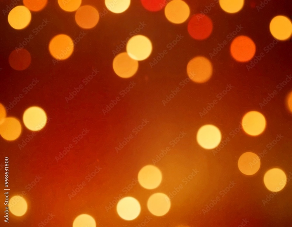 Poster a blurred background with a pattern of colorful, circular lights in various shades of orange, yellow