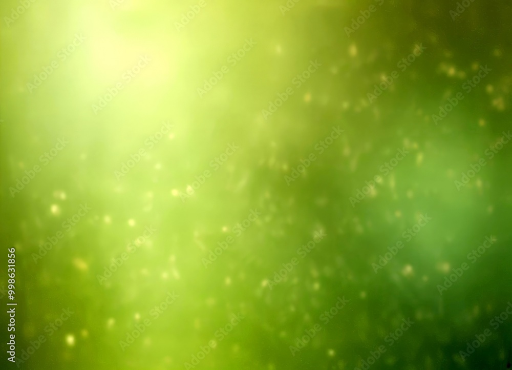 Poster a blurred, abstract representation green background with small, scattered white dots or particles, creating a sense of movement and energy