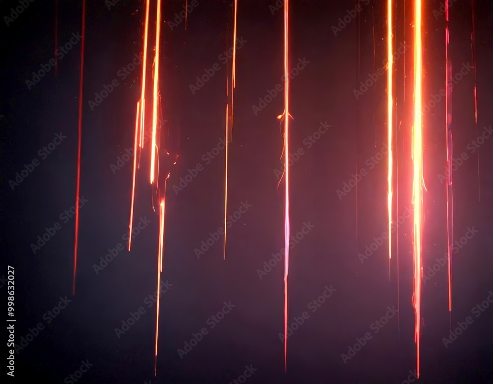 Leinwandbilder a dark background with a series of vertical lines of varying lengths and colors, creating a dynamic and abstract visual effect