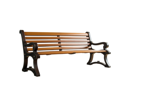 Minimalist Bench Mockup - Isolated on White - Simple Design 