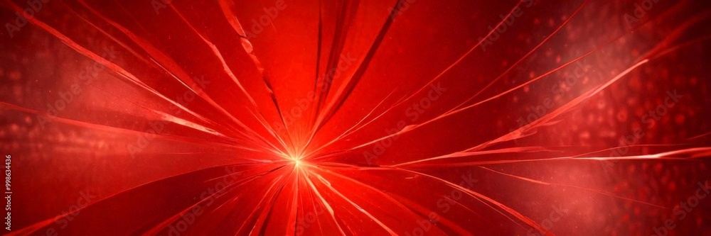Aufkleber a close-up view red starburst pattern, with radiating lines and a bright center, set against a dark red background with a subtle pattern of small dots