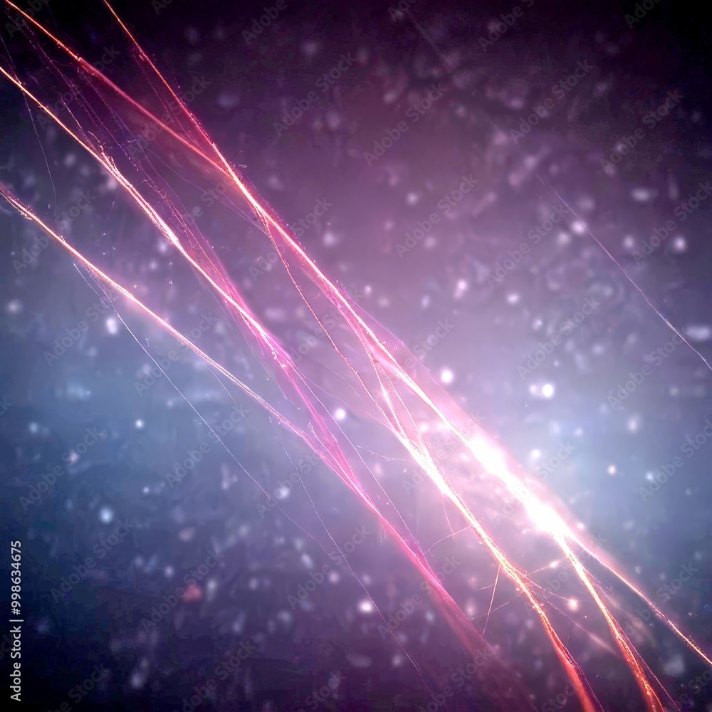 Poster a dark background with a diagonal line of red and orange lines, creating a sense of movement and energy