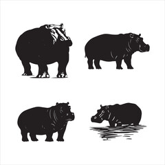 rhino on white background cartoon, animal, vector, illustration, mammal, wild, hippo, rhino, wildlife, bear, nature, zoo, hippopotamus, rhinoceros, art, fun, safari, drawing, comic, elephant, animals,