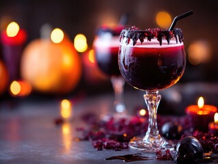 Halloween Drink Ideas with Vampire Theme