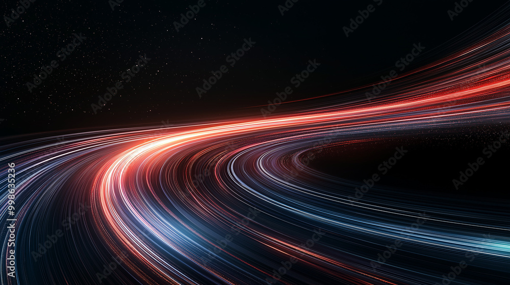 Poster this is a modern abstract high-speed motion effect png. it is also a futuristic dynamic motion techn