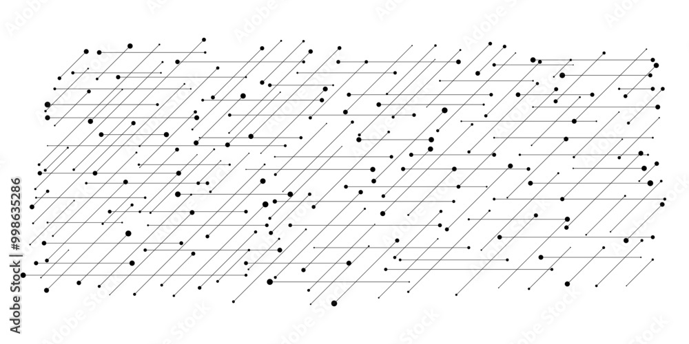 Poster abstract lines with different dots, node point, digital, technology background, white background for