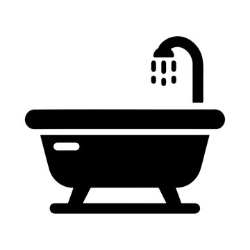 recommend clip art: Bathtub silhouette vector icon illustration design