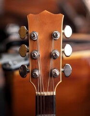 close up of a guitar