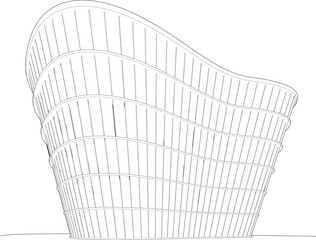 3D illustration of building project