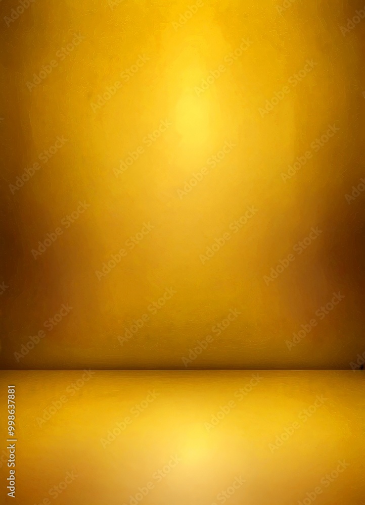 Poster golden gradient background with a dark brown shadow on the right side