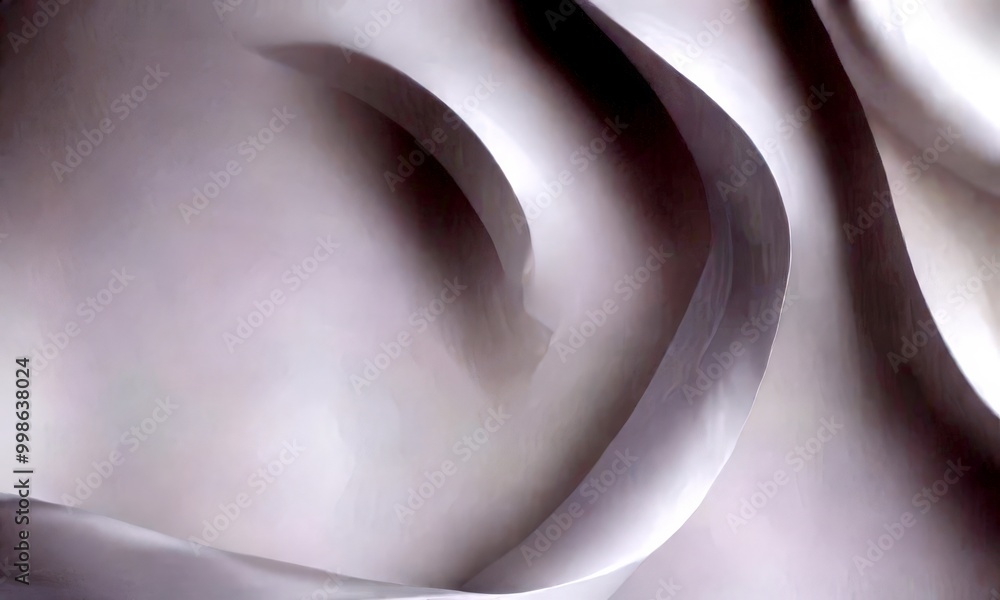 Poster abstract white wave-like pattern on a white background