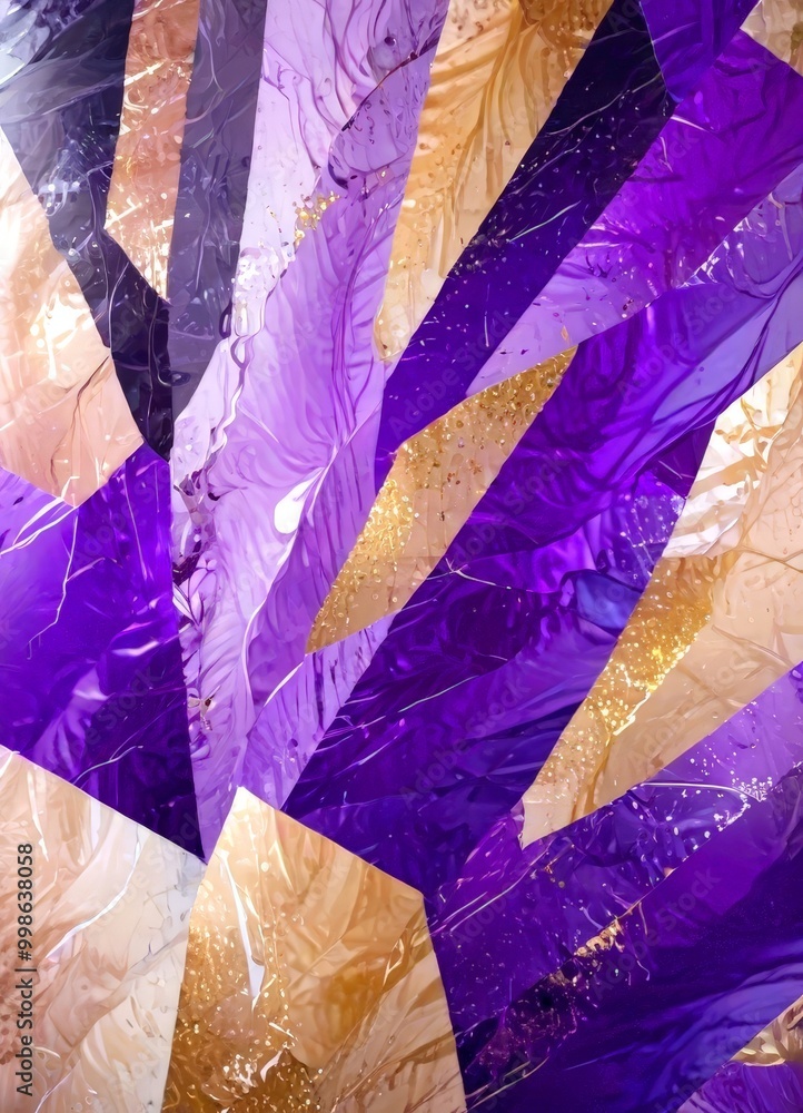Aufkleber a vibrant abstract composition featuring overlapping and intersecting lines and shapes in shades of 