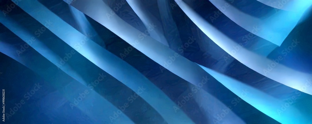 Aufkleber a striking abstract pattern of intersecting blue and white lines, creating a sense of depth and movement The lines are arranged diagonally, with some appearing to converge at