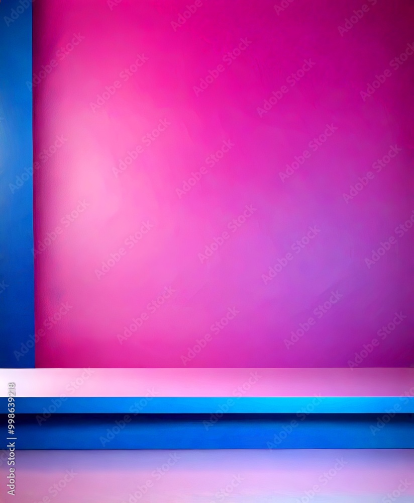 Aufkleber a vibrant abstract background with a gradient of pink and blue hues, featuring a horizontal line and