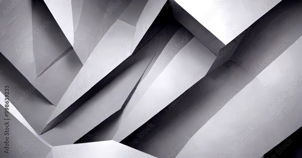 Aufkleber a black and white photograph geometric pattern composed of intersecting lines and rectangles, creating a sense of depth and complexity