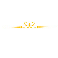 Gold Text Divider Vector