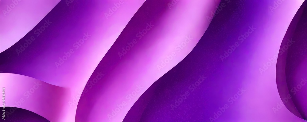 Poster a close-up view of abstract purple shapes, with a gradient effect transitioning from a deep purple a