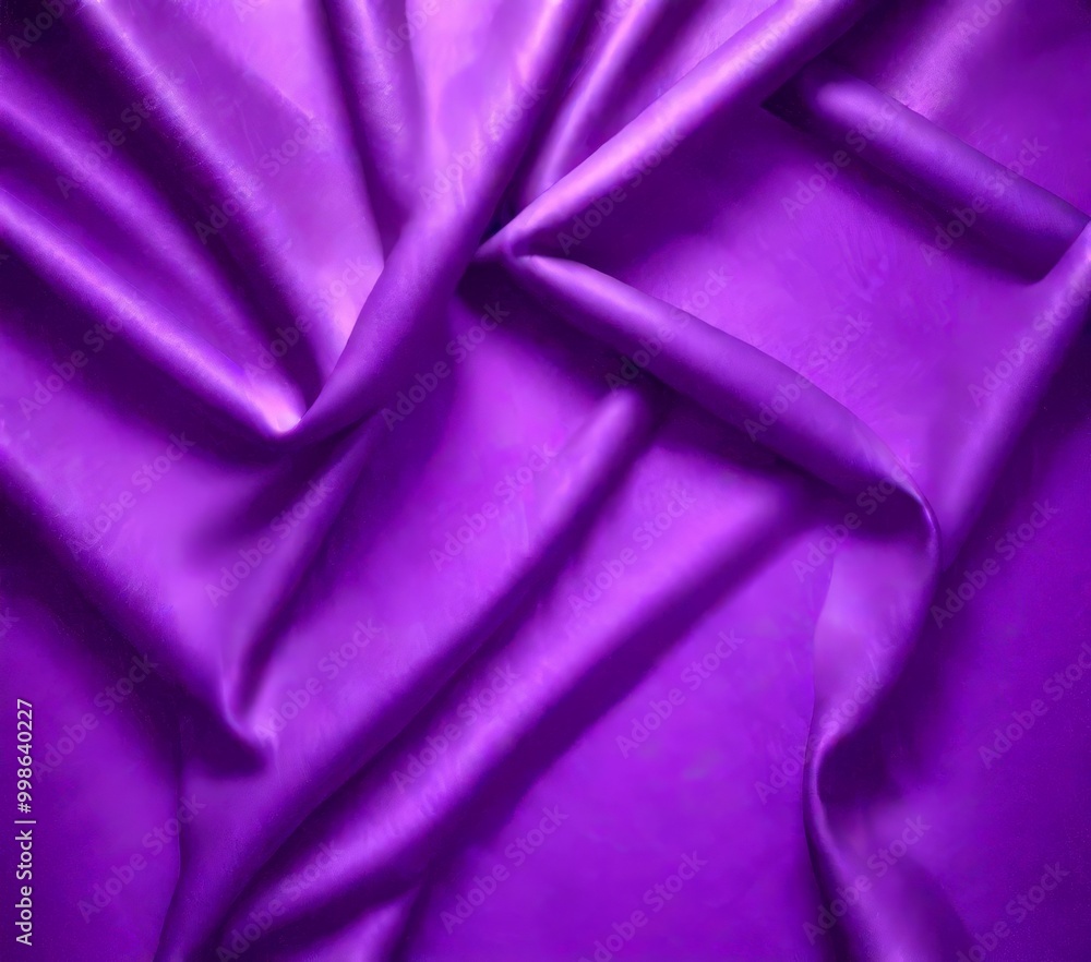Aufkleber a close-up view crumpled, purple fabric, with the folds and creases creating a textured and dynamic 