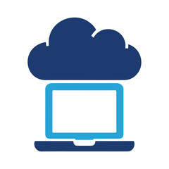 Cloud Computing silhouette vector icon illustration design