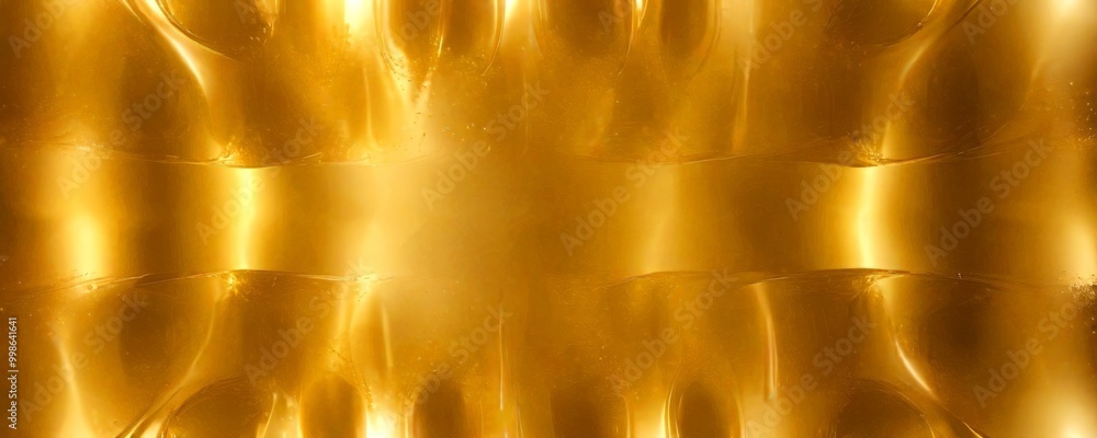 Poster a golden, abstract background with a central, glowing line that appears to be the focal point the ba