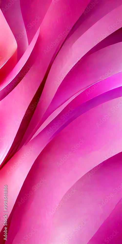 Poster a close-up view pink abstract background with curved lines and a gradient effect, creating a visuall