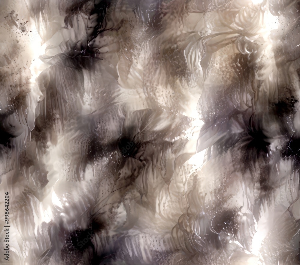 Poster a textured, abstract pattern with a mix of dark and light colors, resembling a swirling, fluid desig