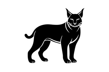 Eurasian lynx icon vector Silhouette - Transparent Background Clip art 