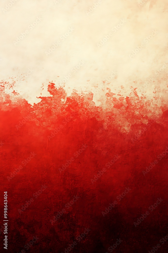 Poster an artistic backdrop showcasing a smooth blend of vibrant red and subtle beige, offering a perfect c